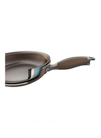 Nonstick Stir Fry Wok Pan With Lid Bronze Brown 14inch