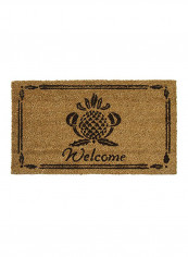 Pineapple Welcome Mat Brown/Black 0.63x30x18inch