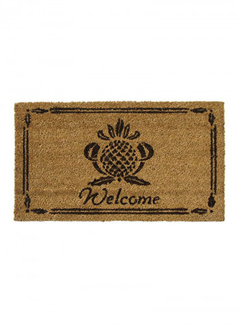 Pineapple Welcome Mat Brown/Black 0.63x30x18inch