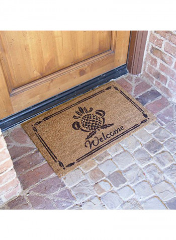 Pineapple Welcome Mat Brown/Black 0.63x30x18inch