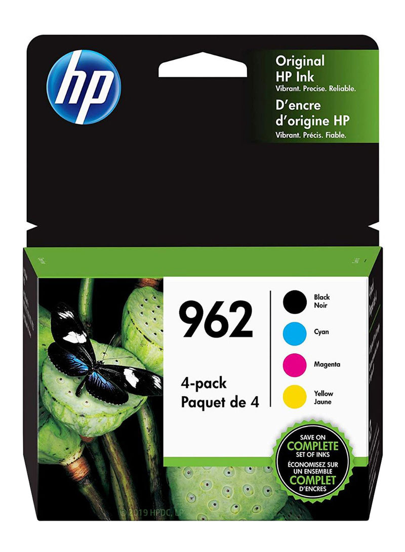 4-Piece 962 High Yield Ink Cartridge Set Multicolour