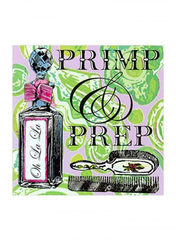 Decorative Wall Poster Green/Violet/Black 14x14inch
