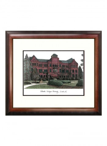 Nebraska Wesleyan University Alumnus Photo With Frame Brown/Green 18x14inch