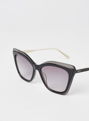 Women's Full Rim Acetate Butterfly Sunglasses - Lens Size: 55 mm