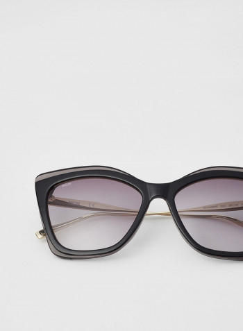 Women's Full Rim Acetate Butterfly Sunglasses - Lens Size: 55 mm