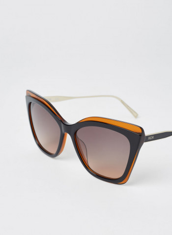 Women's Full Rim Acetate Butterfly Sunglasses - Lens Size: 55 mm
