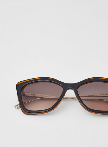 Women's Full Rim Acetate Butterfly Sunglasses - Lens Size: 55 mm