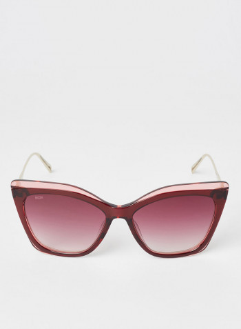 Women's Full Rim Acetate Butterfly Sunglasses - Lens Size: 55 mm