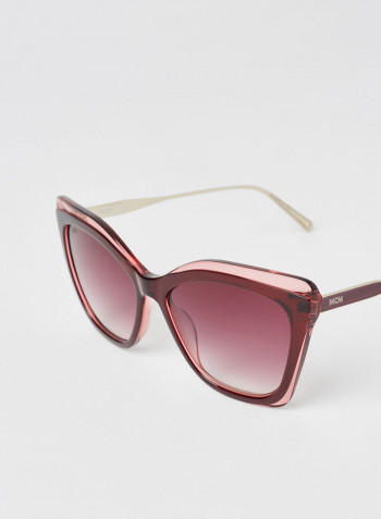 Women's Full Rim Acetate Butterfly Sunglasses - Lens Size: 55 mm