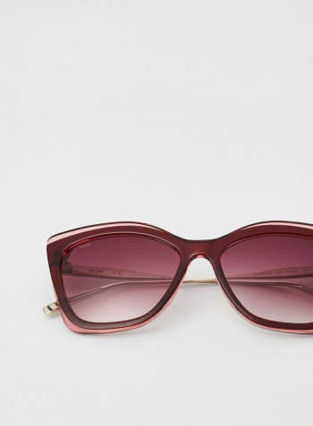 Women's Full Rim Acetate Butterfly Sunglasses - Lens Size: 55 mm