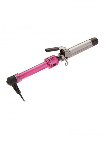 Salon Curling Iron Pink/Silver 1.25inch