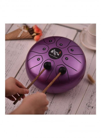 8-Tone Steel Tongue Drum C Key Percussion Instrument with Mallet and Carry Bag