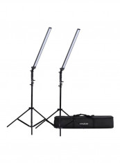 Photography Studio LED Lighting Kit 83x18x16cm Black