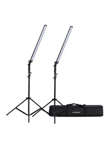 Photography Studio LED Lighting Kit 83x18x16cm Black