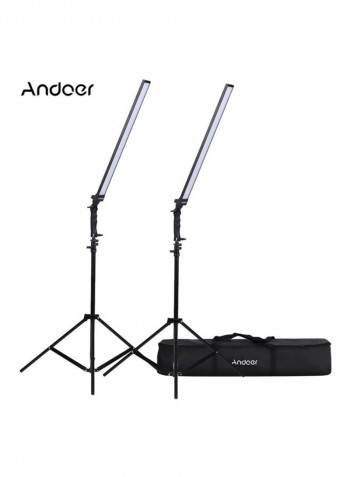 Photography Studio LED Lighting Kit 83x18x16cm Black