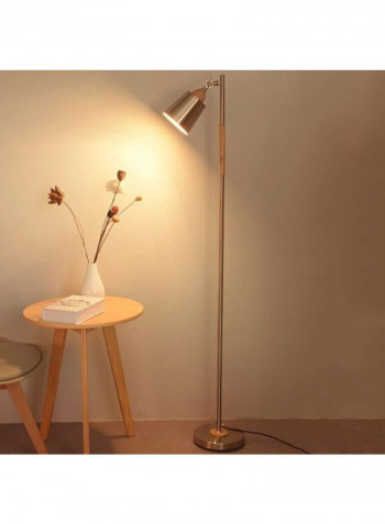 Adjustable Illumination Angle Eye Protection Reading Floor Lamp Silver