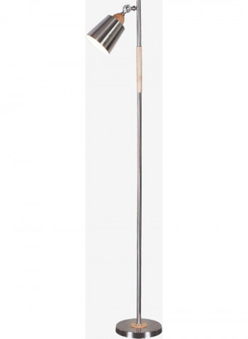 Adjustable Illumination Angle Eye Protection Reading Floor Lamp Silver