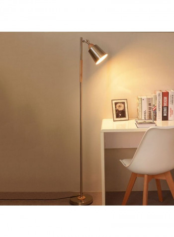 Adjustable Illumination Angle Eye Protection Reading Floor Lamp Silver
