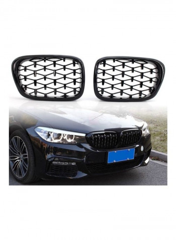 2-Piece Front Bumper Kidney Grille for 97-03 BMW E39 525i 528i 530i 540i M5
