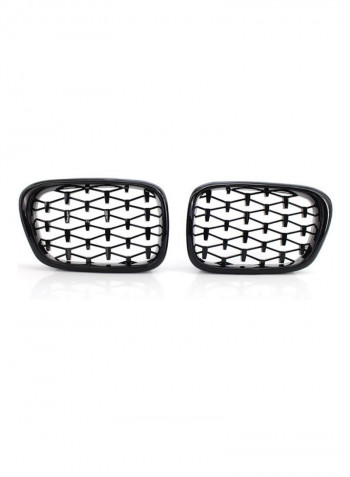 2-Piece Front Bumper Kidney Grille for 97-03 BMW E39 525i 528i 530i 540i M5