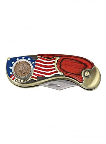 American Flag Coin Designed Pocket Knife 5X2X1inch