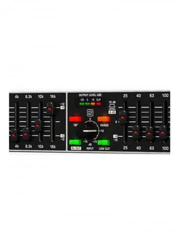 Ultragraph Pro 15 Band Stereo Graphic EQ With FBQ Amplifiers/Pre-Amplifiers FBQ1502HD Black