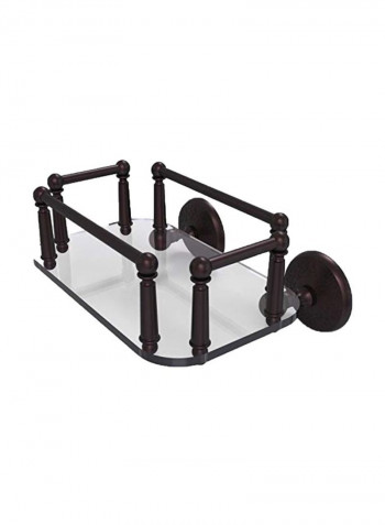 Brass Towel Holder Clear/Brown 10.25x8x5.25inch