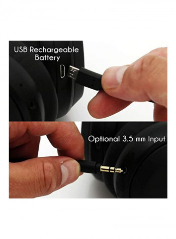 Bluetooth Over-Ear Headphones With Mic Black/Grey
