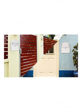 Wall Mount Lockable Mailbox White