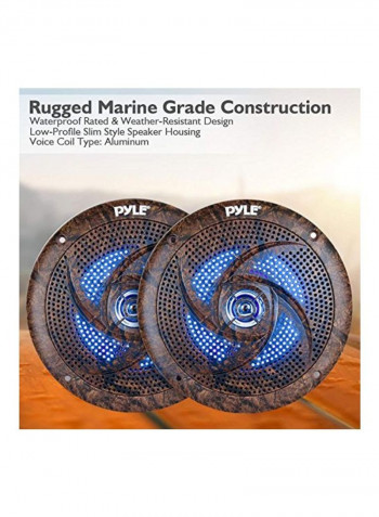 Waterproof Rated Marine Slim Speaker B07BS8PB3S Brown/Black
