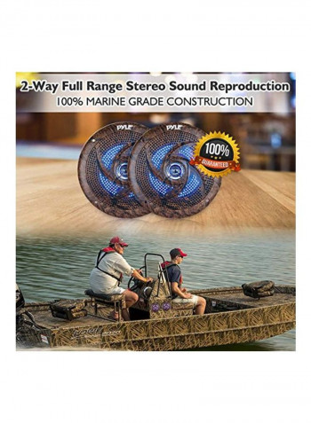 Waterproof Rated Marine Slim Speaker B07BS8PB3S Brown/Black