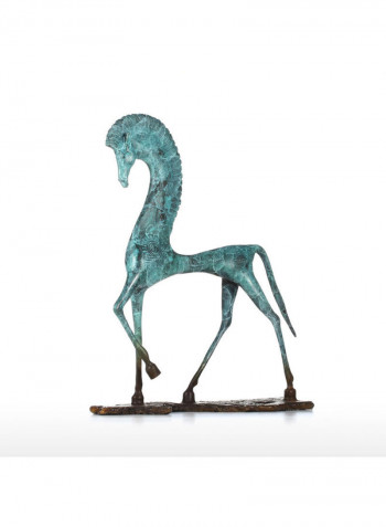 Metal Decoration Horse Sculpture Light blue 40 x 20 x 30cm