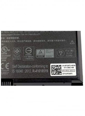 Replacement Battery For Dell 5500 Precision M4800 M6800 Black