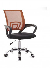 Office, Home Comfortable Simple Desk Chair Orange/Black