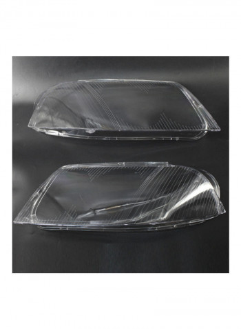 2-Piece Headlight Headlamp Lens Cover Caps Replacement For Volkswagen VW Passat B5.5 2000-2005