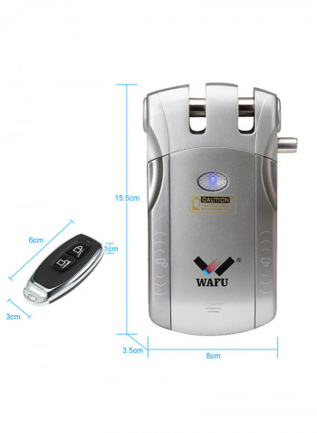HF-010W WiFi Smart Door Lock Tuya Security With 4 Remote Keys Silver