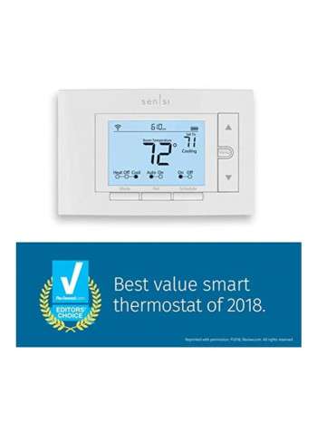Wireless Digital Thermostat White 3.8 x 5.9 x 1inch