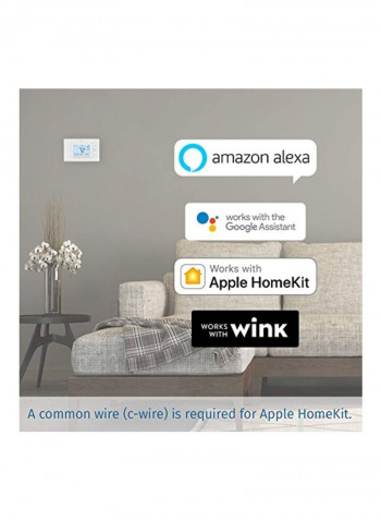 Wireless Digital Thermostat White 3.8 x 5.9 x 1inch