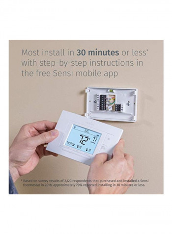 Wireless Digital Thermostat White 3.8 x 5.9 x 1inch