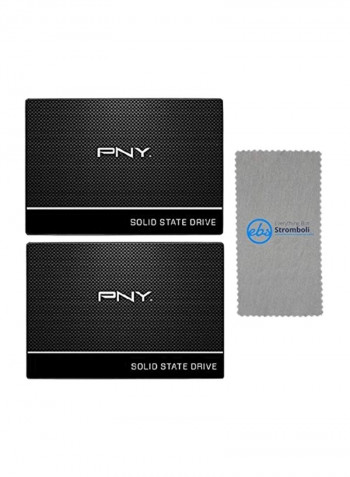 2-Piece Internal Solid State Drive With Microfiber Cloth 240GB Black