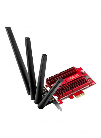 802.11AC Wireless PCIe Adapter Black/Red/Silver