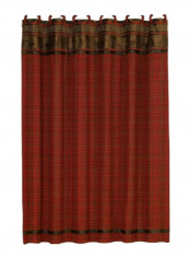 Cascade Lodge Shower Curtain Red/Brown 72 x 72inch
