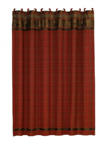 Cascade Lodge Shower Curtain Red/Brown 72 x 72inch