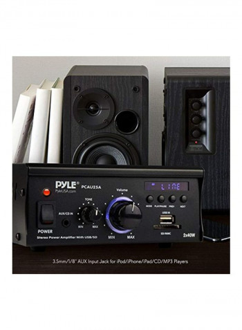 Home Audio Power Amplifier System PCAU25A Black