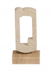 Nonya Large Stone Sculpture Beige 5.5 x 1.75 x 14.5inch