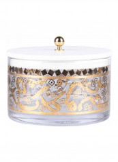 Arabian Nights Decorative Candy Box Clear/Gold 14x12centimeter