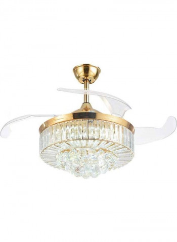 Crystal Ceiling Light With Fan Multicolour