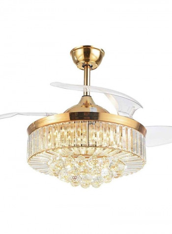 Crystal Ceiling Light With Fan Multicolour