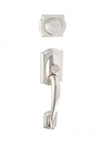 Exterior Door Lock Handleset Satin Nickel