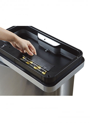 Stainless Steel Trash Bin With Sensor Opening Silver 80L